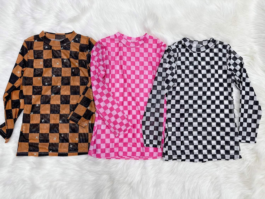 Checkered Mesh top for Mallory