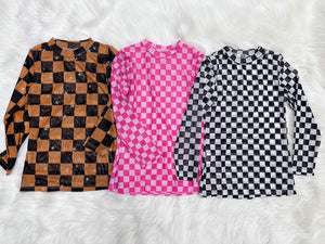 Checkered Mesh top for Trista