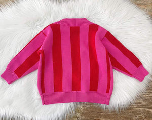 Valentines Fuzzy Cardi for Cloe