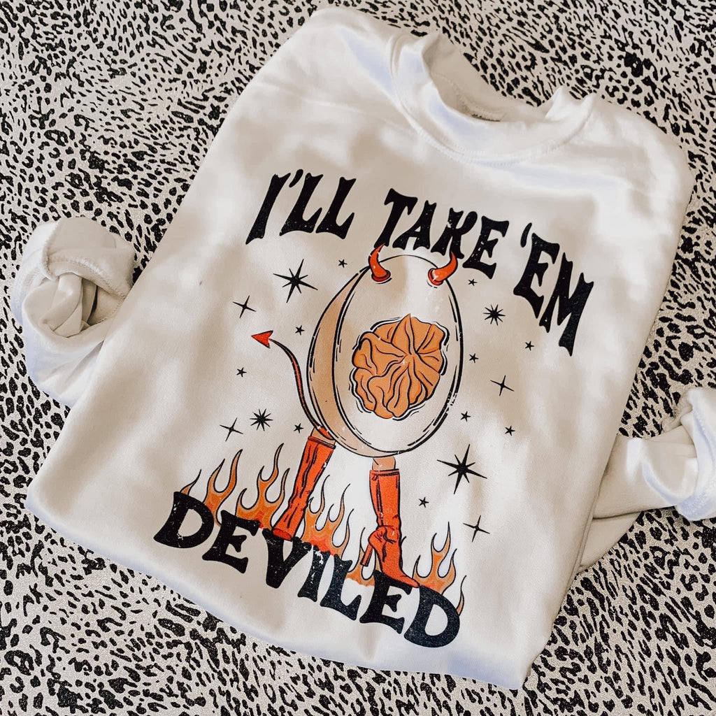 Deviled tee for Elaine