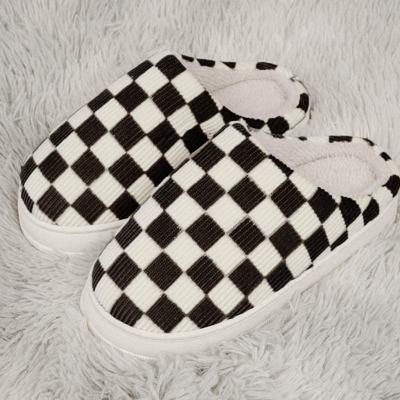 Checkered Slippers for Casey